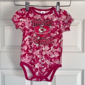 Kansas City Chiefs NFL Pink Heart Baby Apparel